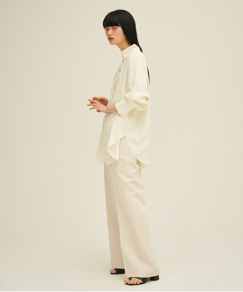 enof シャツ　ブルー ENOF 「ENOF」 長袖ブラウス M ブルー レディース : ZOZOTOWN