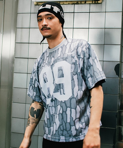 HUF eightynine MESH FOOTBALL CREW / HUF フットボールクルー