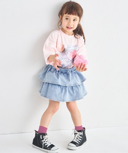 まなぽん Tシャツ 80 pairmanon tシャツ スウィーツフォト ガールズTシャツ キッズ