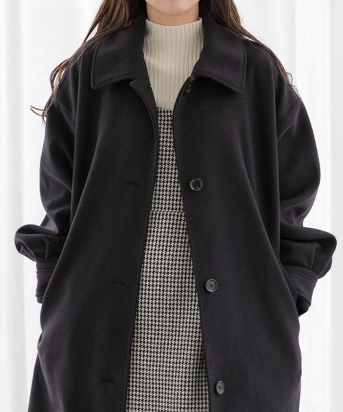 「Heather」 ステンカラーコート M ブルー レディース_画像2