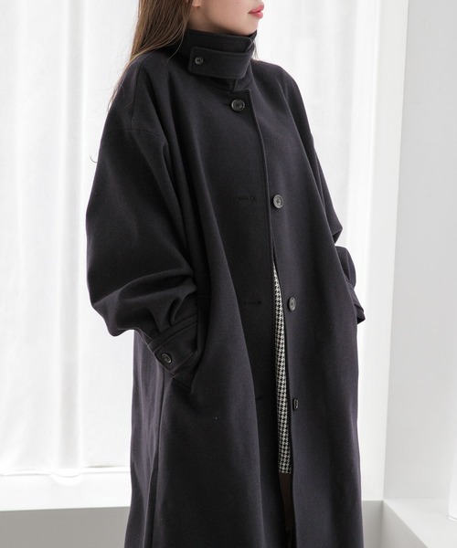 「Heather」 ステンカラーコート M ブルー レディース_画像6