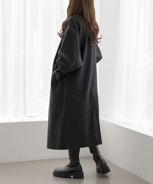 「Heather」 ステンカラーコート M ブルー レディース_画像9