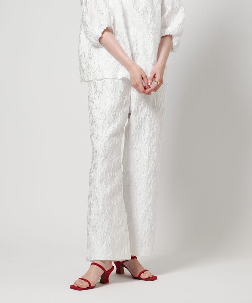 ＆ellecy アンドエルシー　フラワージャガードパンツ UNITED ARROWS パンツ フラワージャガード イージーパンツ