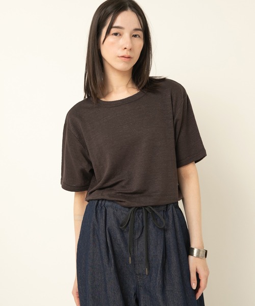 tシャツ M2488 ＢＡＳＩＣ　ＬＩＮＥＮ　Ｔ レディース