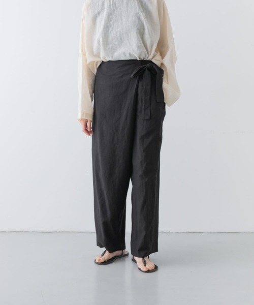 かぐれ｜コットンリネンラップパンツ | Rakuten Fashion(楽天