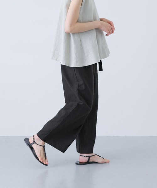 かぐれ パンツ コットンリネンラップパンツ レディース