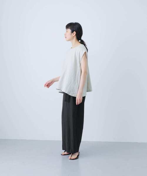 かぐれ パンツ コットンリネンラップパンツ レディース