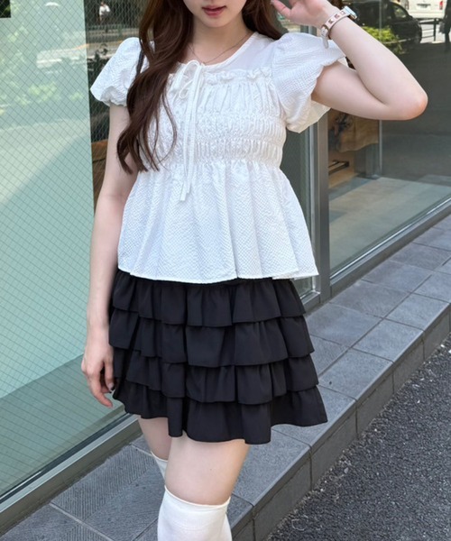 ANOTHER BRANCH OLIVE des ブラウス シャツ シャーリング