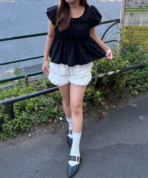 ANOTHER BRANCH OLIVE des ブラウス シャツ シャーリング