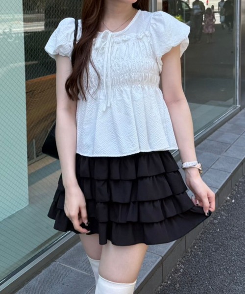 ANOTHER BRANCH OLIVE des ブラウス シャツ シャーリング