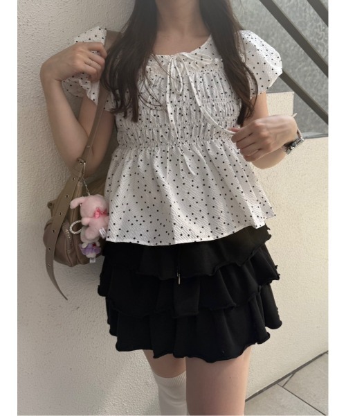 ANOTHER BRANCH OLIVE des ブラウス シャツ シャーリング