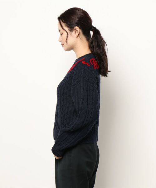 新品 タグ付き LANVIN. レディース セーター ヒートナビ タックスリーブボーダーニット[品番：LAVW0011584]｜LANVIN en Bleu