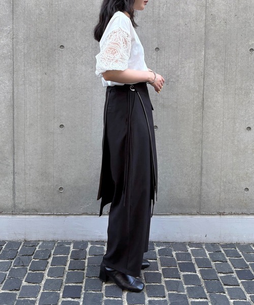 tシャツ 「＆g'aime」レースパフスリーブT　Bloom Puff Lace Tee レディース &g'aime tシャツ 「＆g'aime」レースパフスリーブT Bloom Puff