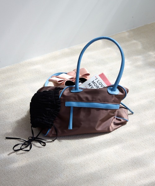 FUULLY STUDIO ボストンバッグ パイピングダブルZIPボストンバッグ 