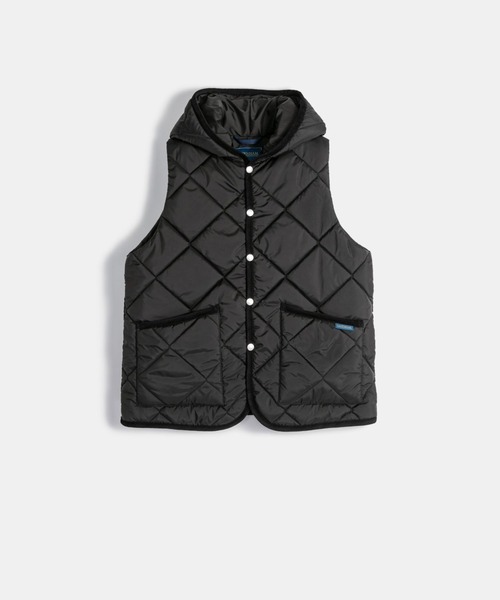 ラベンハム　バートン　ベスト　ブラック　８ LAVENHAM（ラベンハム） ベスト ジレ Big Quilt Longline Barton