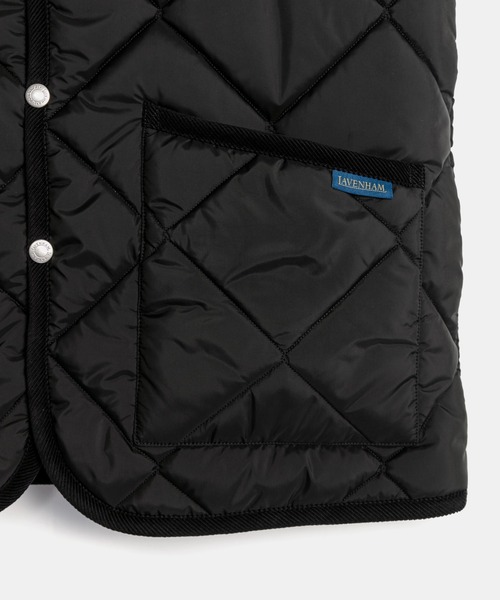 ラベンハム　バートン　ベスト　ブラック　８ セール】Big Quilt Longline Barton Womens / ビッグ キルト ロング