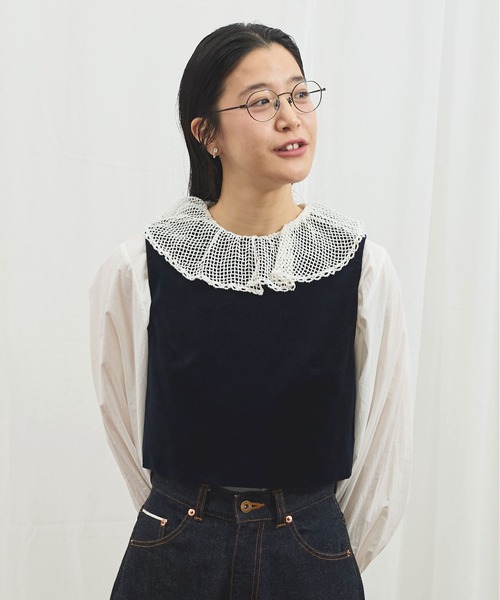 fig London（フィグロンドン） ベスト ジレ VELVET vest レディース