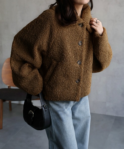 ap retro コート アウター テディボアショートジャケット / コート