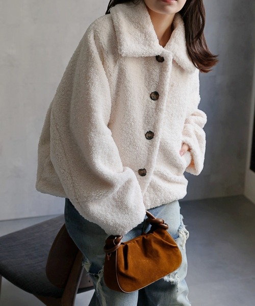 ap retro コート アウター テディボアショートジャケット / コート