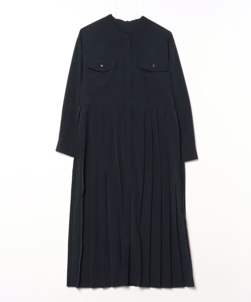 「SHIPS any」 長袖ワンピース ONE SIZE ネイビー レディース