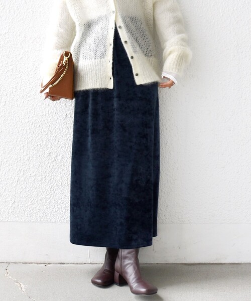 SHIPS（シップス） スカート 「手洗い可能」スノー クラッシュ