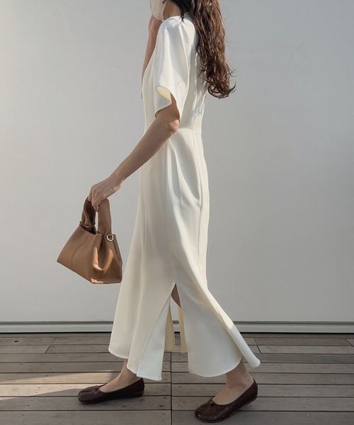 「LAUIR」 半袖ワンピース MEDIUM ブラック レディース_画像6