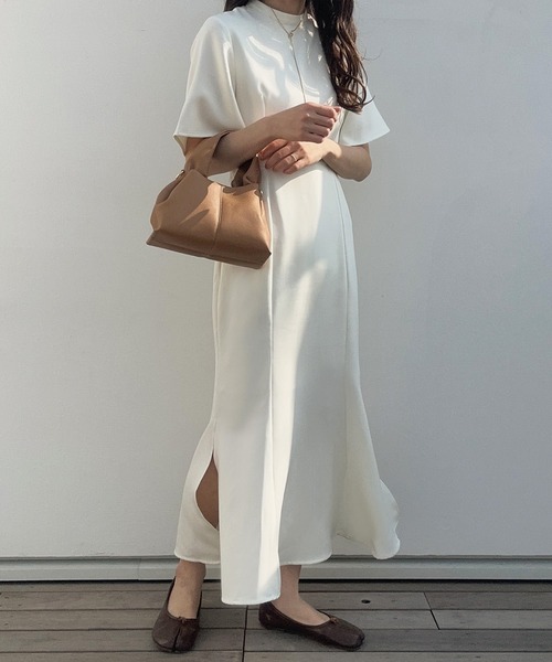 「LAUIR」 半袖ワンピース MEDIUM ブラック レディース_画像8