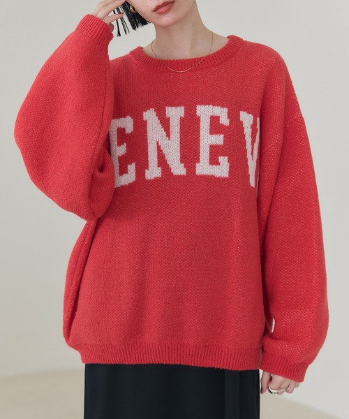 meilmada 長袖ニット FREE レッド レディース : ZOZOTOWN Yahoo!店