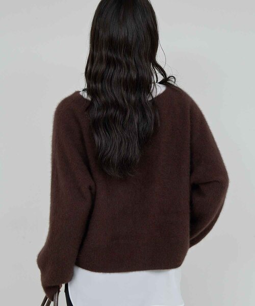 GALLARDAGALANTE ニット セーター ファーボートネックプル