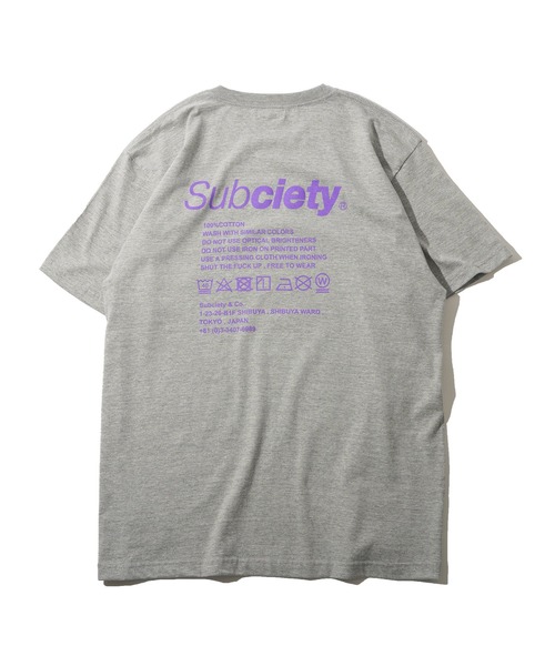 「Subciety」 半袖Tシャツ MEDIUM ブラック×ブルー メンズ_画像2