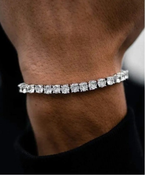 ブレスレット アイスチェーン ラインストーン ダイヤ風(BDS