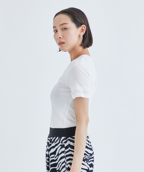 「INSCRIRE」 半袖カットソー 38 レッド レディースの画像
