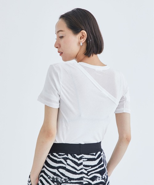 「INSCRIRE」 半袖カットソー 38 レッド レディースの画像