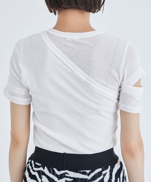 「INSCRIRE」 半袖カットソー 38 レッド レディースの画像