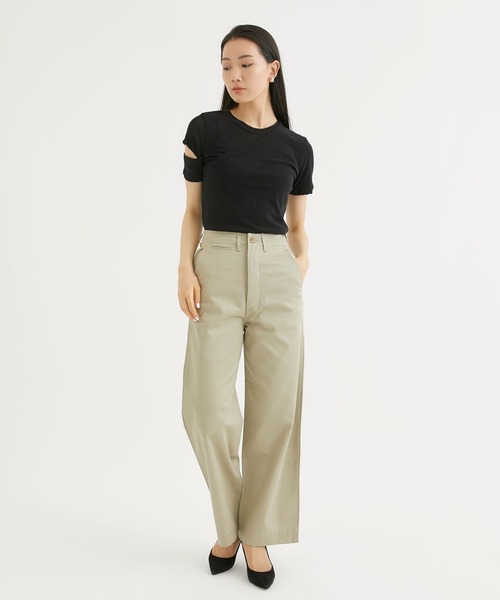 「INSCRIRE」 半袖カットソー 38 レッド レディースの画像