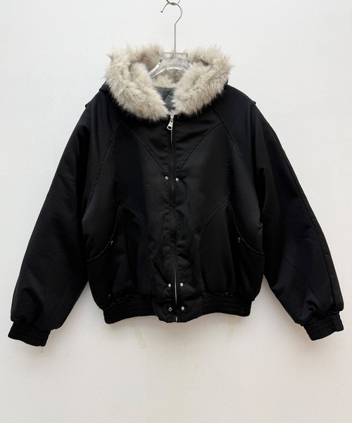 VEILA モッズコート コート ファーフードショートジャケット