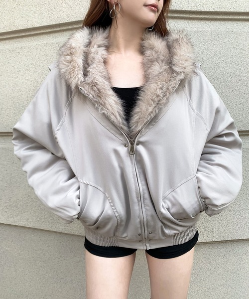 VEILA モッズコート コート ファーフードショートジャケット