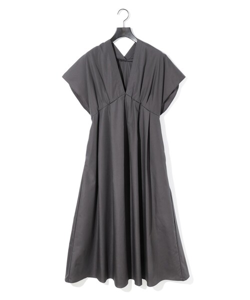 「MIDIUMISOLID」 半袖ワンピース FREE ブラック レディース_画像2