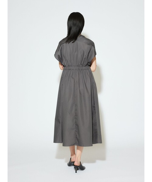 「MIDIUMISOLID」 半袖ワンピース FREE ブラック レディース_画像8