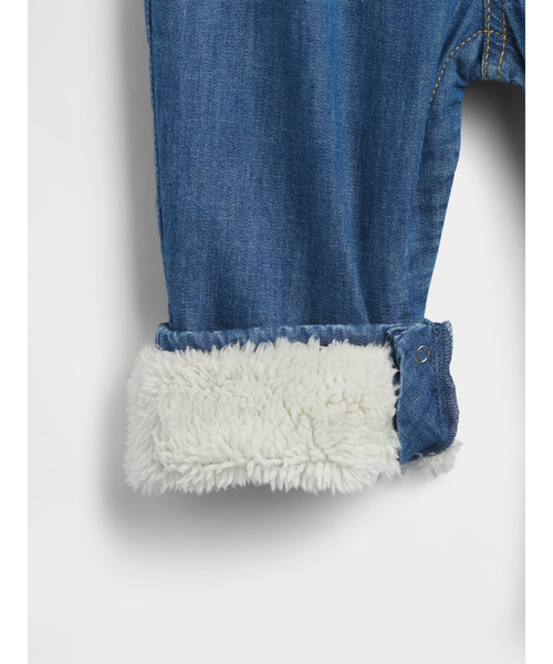 GAP デニムくまさん　カバーオール　70cm GAP（ギャップ） サロペット オーバーオール あったか裏地 デニム くま