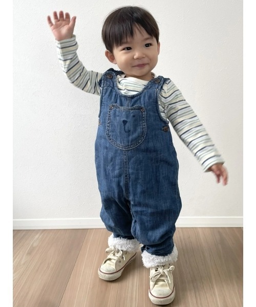 GAP（ギャップ） サロペット オーバーオール あったか裏地 デニム くま