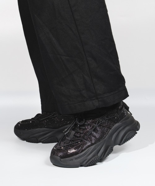 スティーブマデン STEVE MADDEN スニーカー ストーン 黒24cm相当 STEVE MADDEN（スティーブ・マデン） スニーカー ミュール ボリューム
