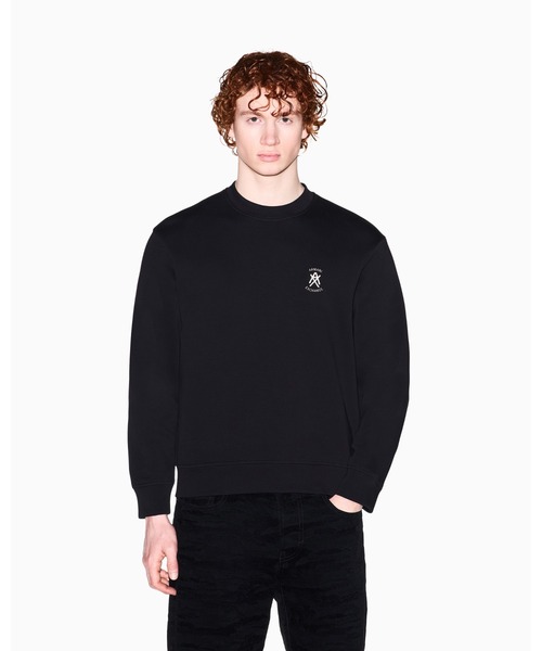 （値下げ）新品　アルマーニ　トレーナー　ブラック　　US-Sサイズ ARMANI EXCHANGE トレーナー スウェット 「A|X アルマーニ