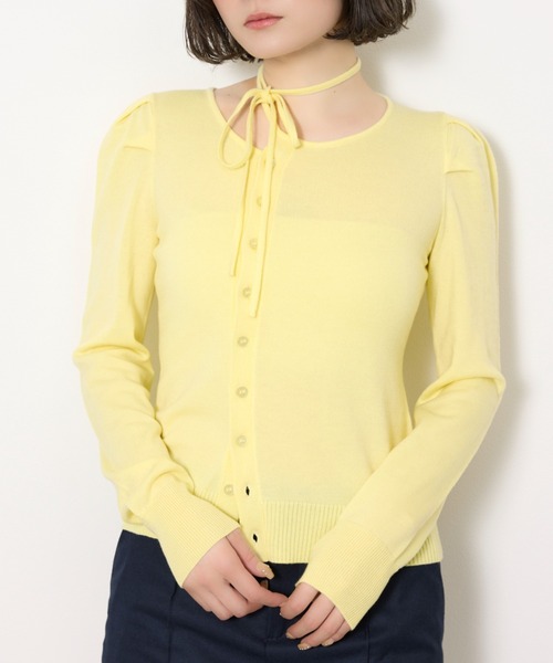 SLY（スライ） tシャツ CURVE RIBBON HG PUFF TOPS カーヴリボン