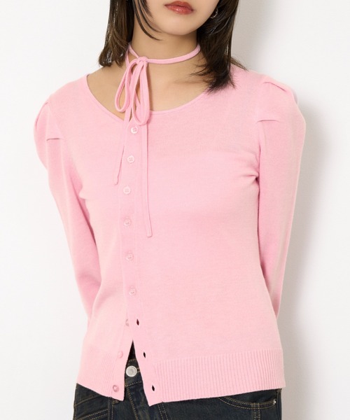 SLY（スライ） tシャツ CURVE RIBBON HG PUFF TOPS カーヴリボン