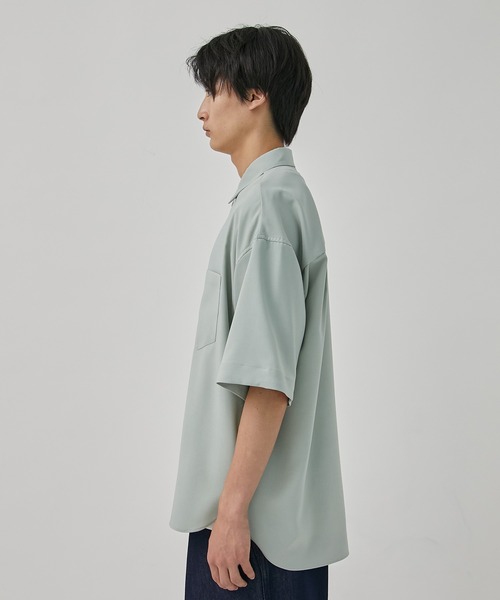 新品)PUBLIC TOKYO 半袖シャツ Size 2 ベージュ PUBLIC TOKYO（パブリックトウキョウ） 半袖シャツ 2 ミント メンズ