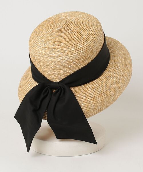 「Chapeau d' O」 ストローハット M/57.5cm ブラック レディース_画像2
