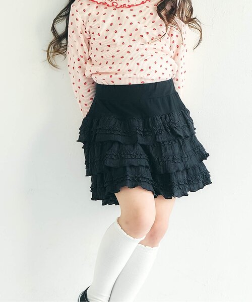 フリル付きスカートとハーフパンツセット apres les cours（アプレレクール） ハーフパンツ パンツ フリル