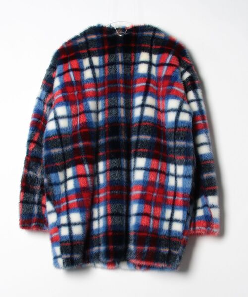 「jakke」 ノーカラーコート 6 ブルー レディース_画像2