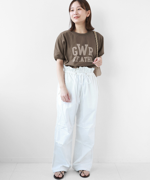 「Goodwear」 半袖カットソー X-LARGE ライトグレー レディース_画像2